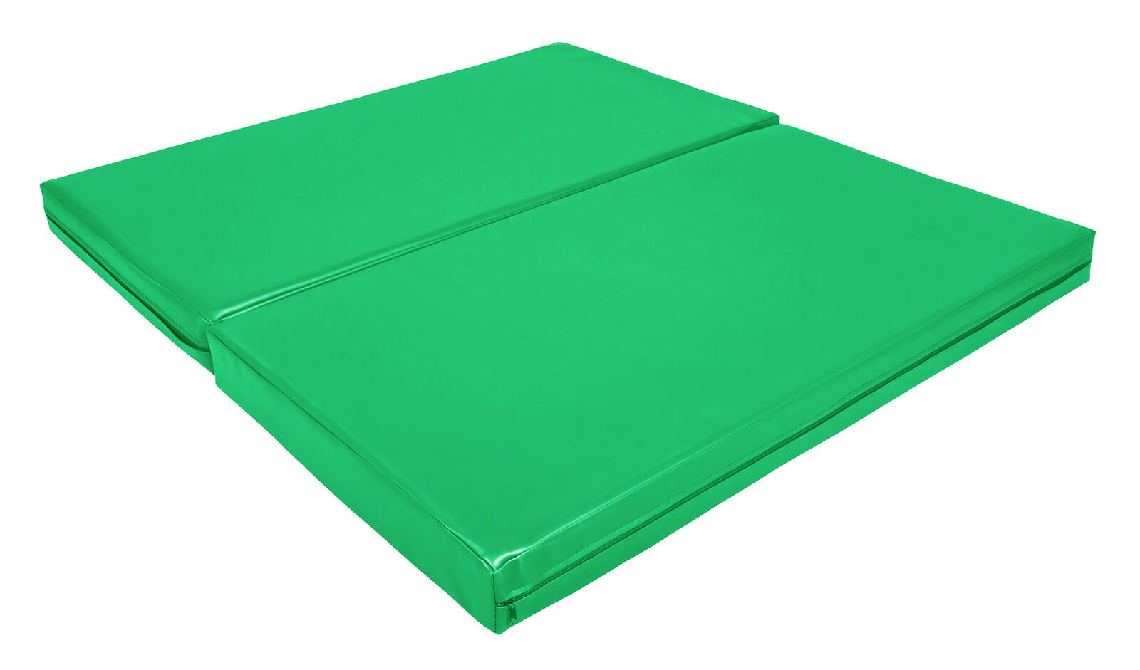 Materac dwuczęściowy z rzepami UNDERFIT 130 x 120 x 10 cm miękki zielony 3/7