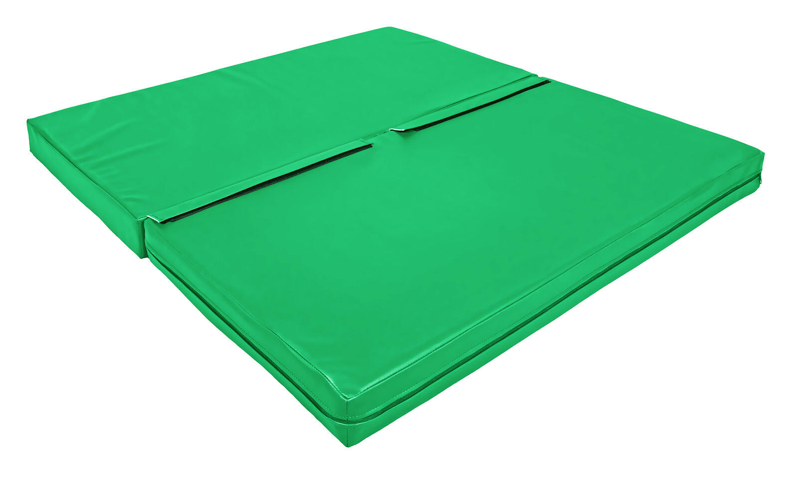 Materac dwuczęściowy z rzepami UNDERFIT 130 x 120 x 10 cm miękki zielony 2/7