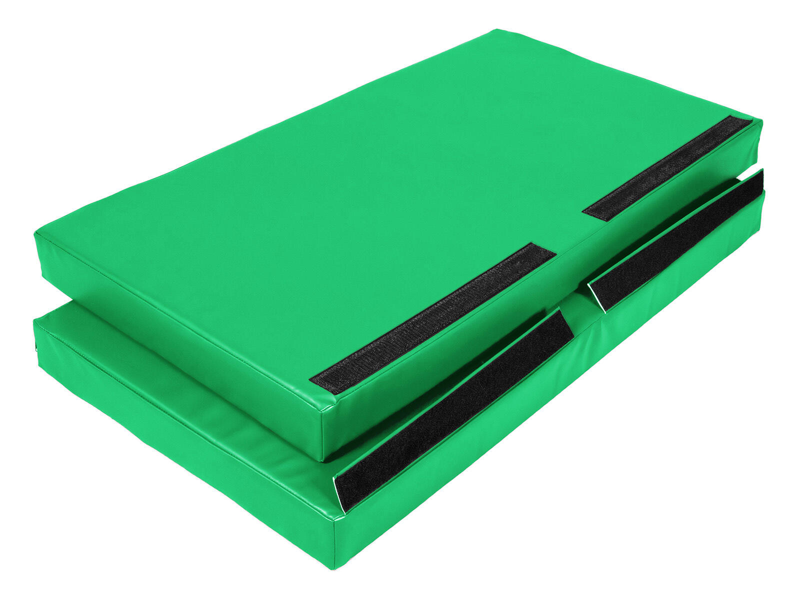 Materac dwuczęściowy z rzepami UNDERFIT 130 x 120 x 10 cm miękki zielony 5/7