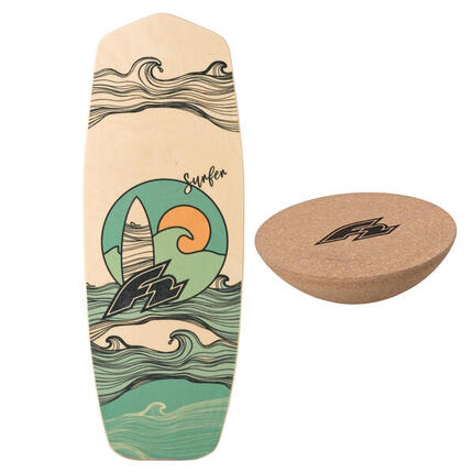 F2 Set Balance Board Tompstone 74x27cm mit Kork Halbkugel