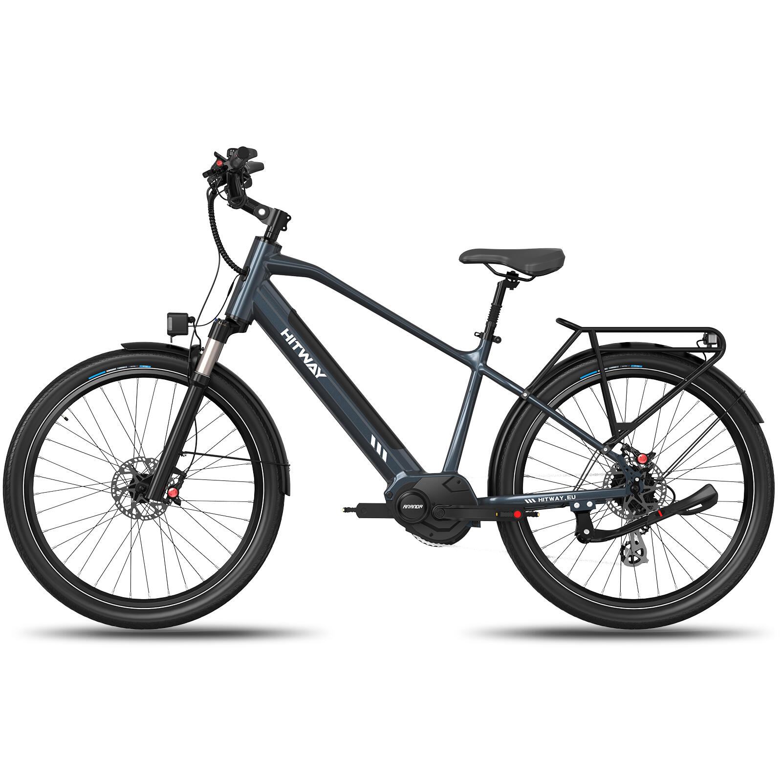 Bici elettrica da città motore centrale 75nm freni idraulici bk33 3/7
