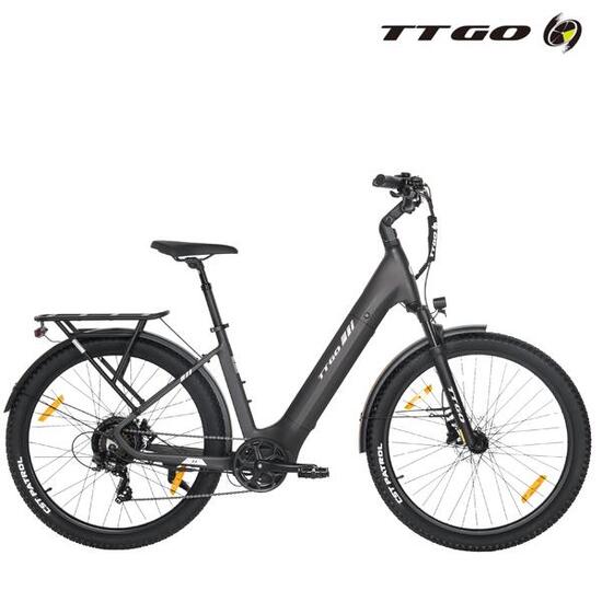 Bicicletta ibrida elettrica Z3 pendolarismo lunga autonomia bianco