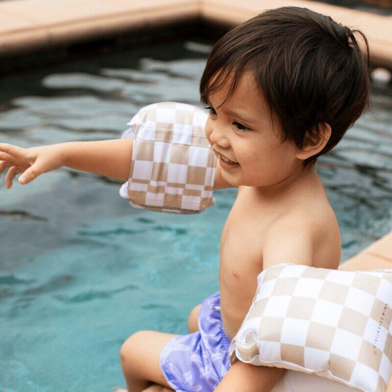 Swim Essentials Arm Bands - Beige - Checkmate 4/4