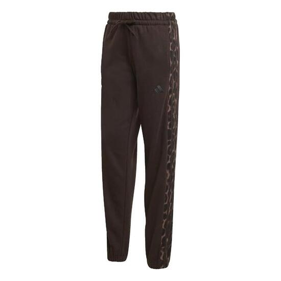 Pantalon de jogging en molleton imprimé léopard femme adidas Essentials