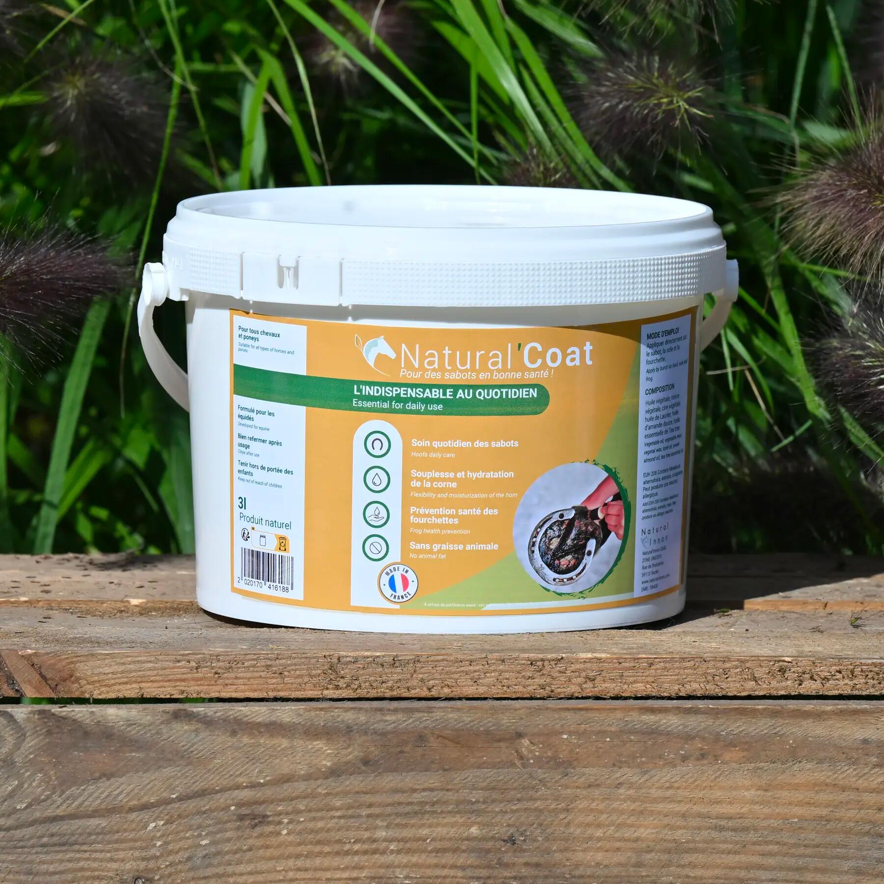 Kleurloze hoefverzorgingszalf Natural Innov Natural'Coat - 3 L 2/7
