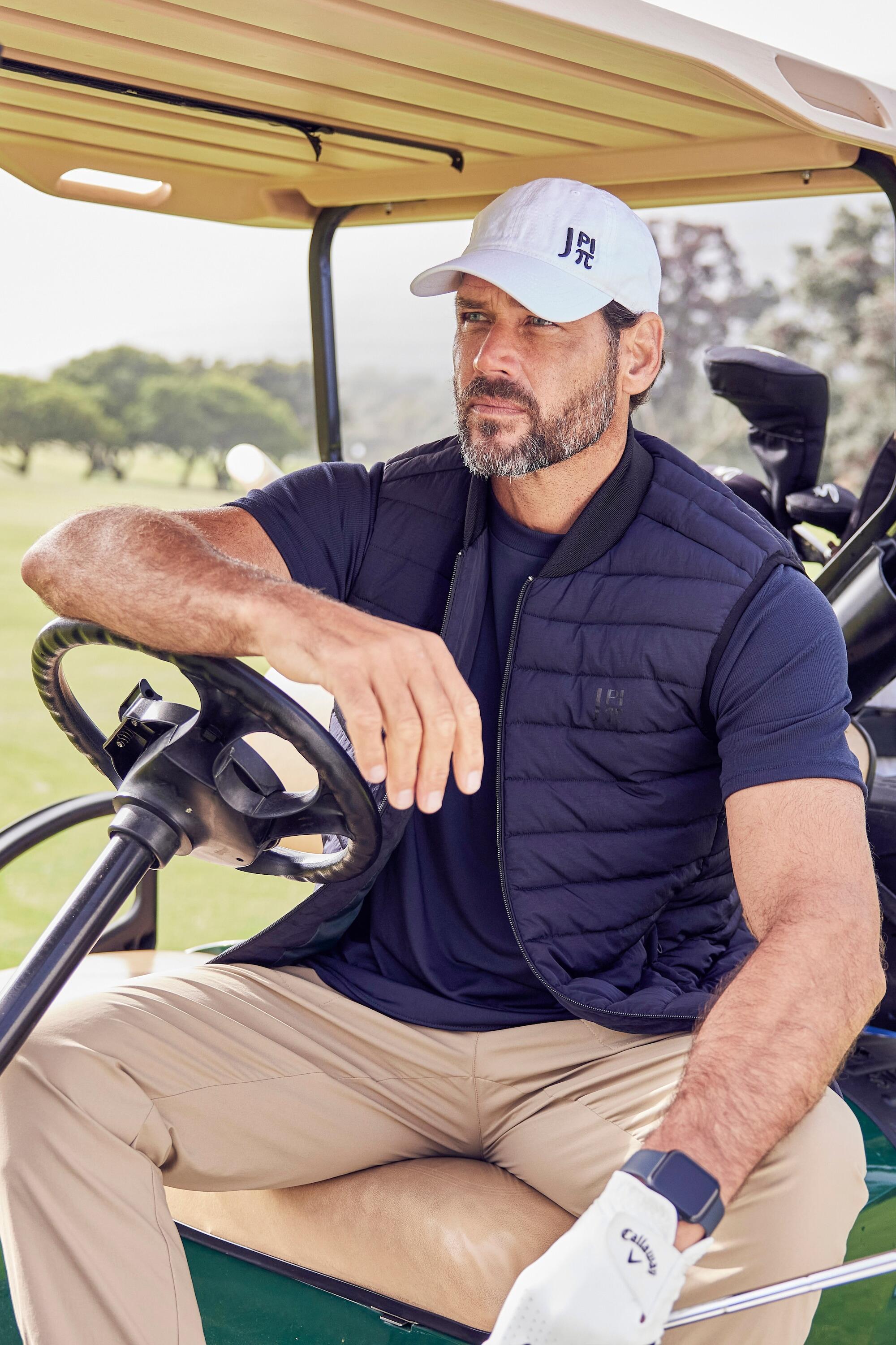 Hommes Gilet matelassé spécial golf. Col esprit blouson teddy américain. 6/6