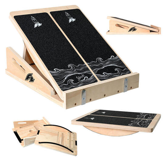 F2 Balance Board Step Board Multi Trainingsgerät Verstellbar Holz