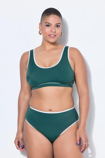 Femme Bas de bikini sculptant à taille haute et passepoil