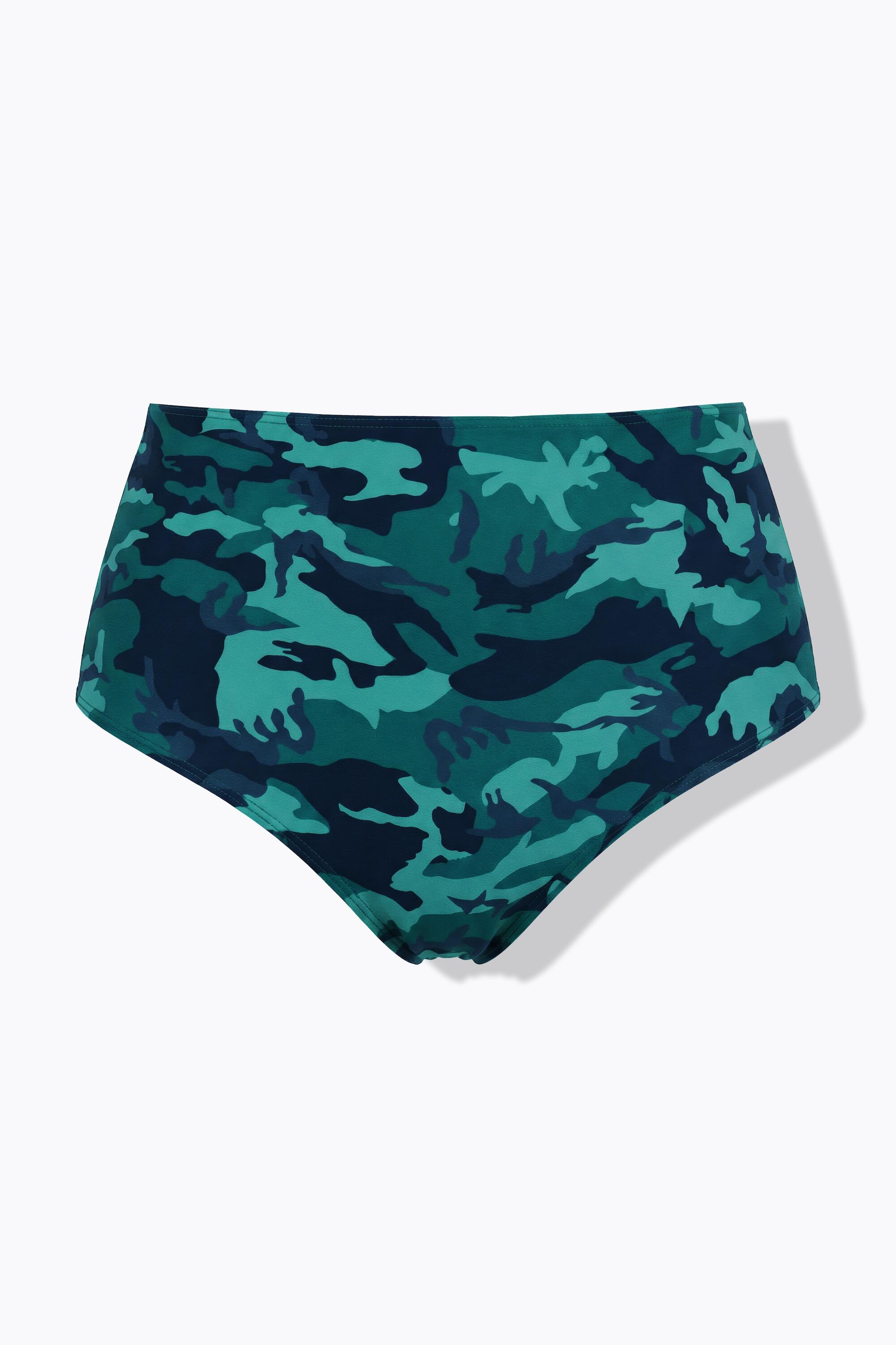 Femme Bas de bikini sculptant style shorty à taille haute et imprimé camouflage 6/6