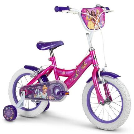 Disney Prinzessinnen Kugellager-Fahrrad für Kinder 14 Zoll – Fahrrad mit Stützrä