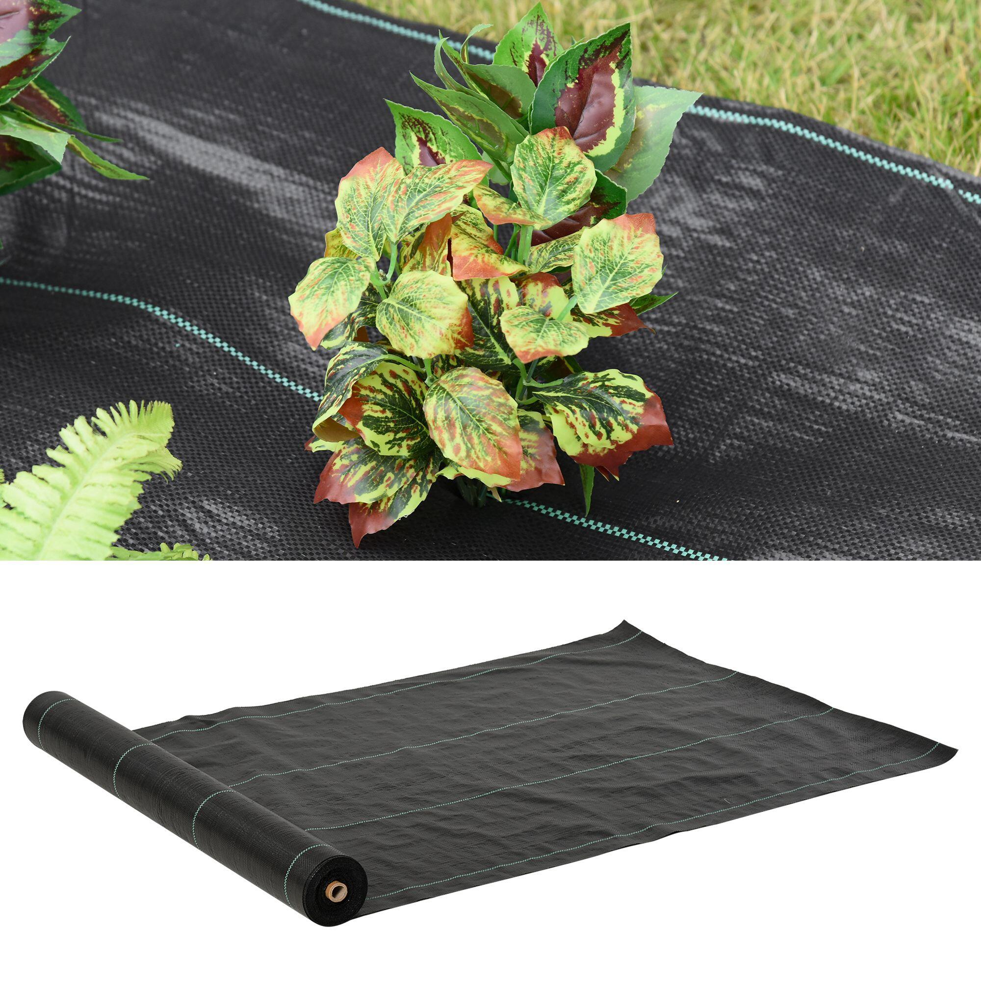 Rollo de Malla Geotextil Outsunny 5000x100x0 cm Negro 2/5