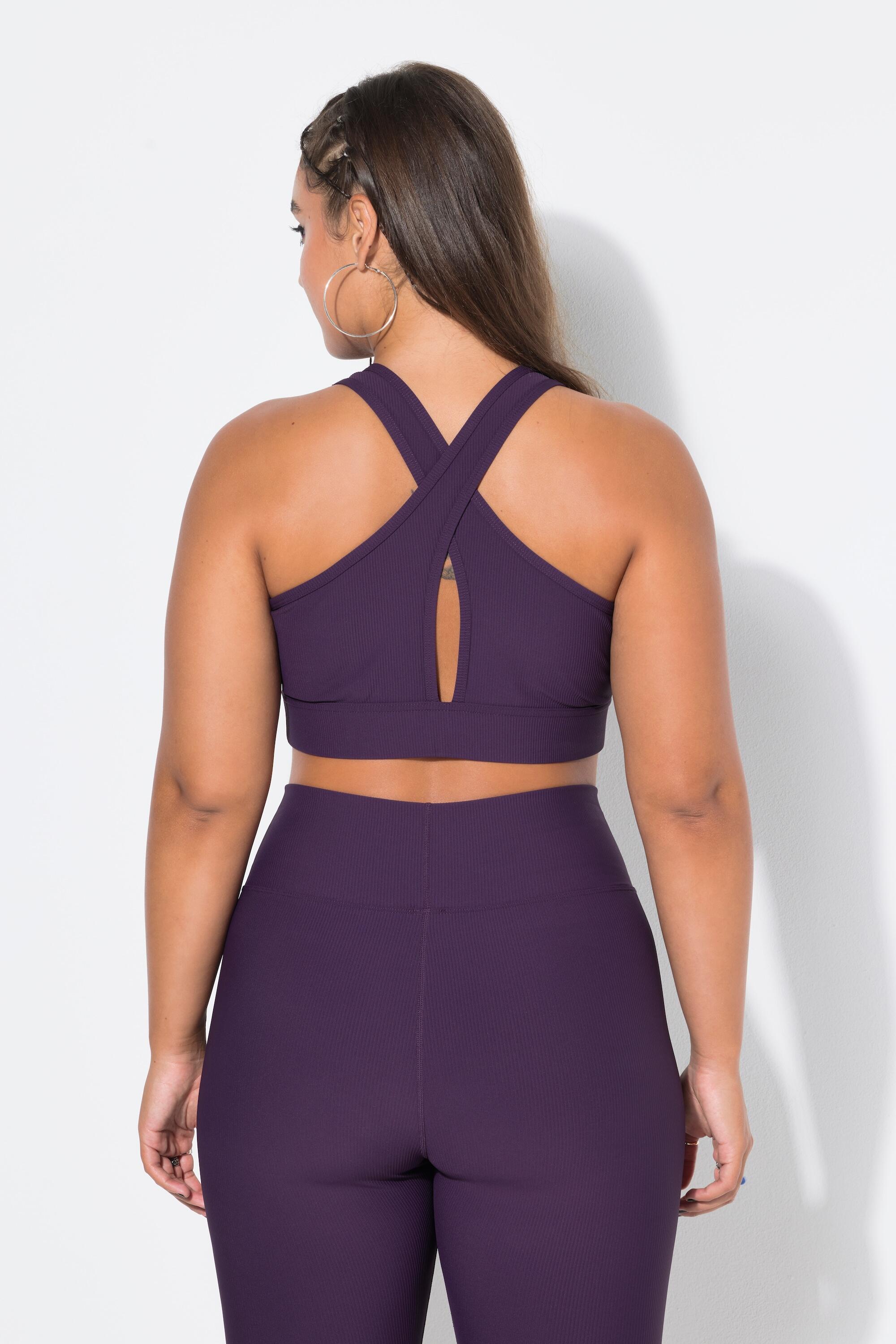 Femme Soutien-gorge en jersey côtelé avec bretelles croisées dans le dos 2/7