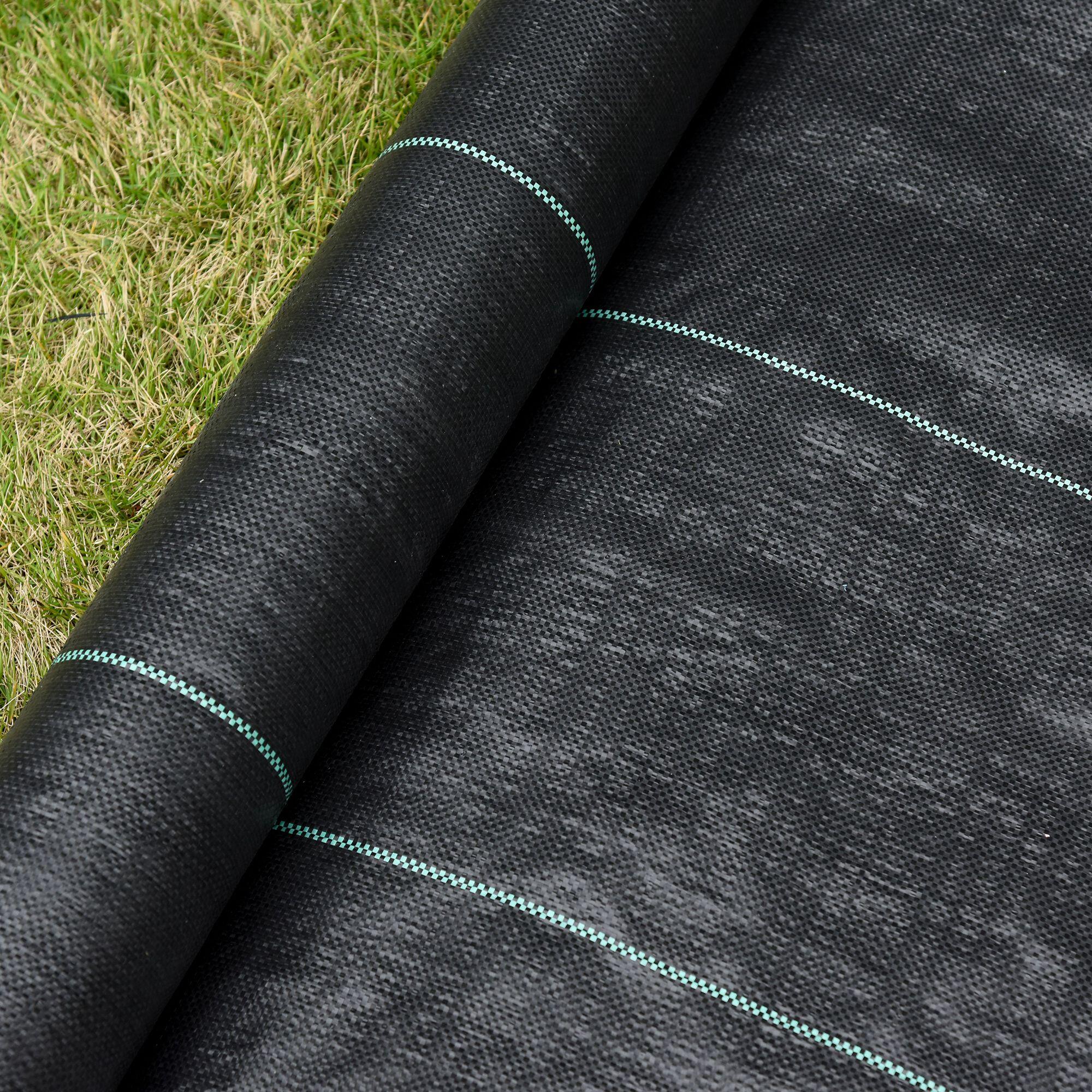 Rollo de Malla Geotextil Outsunny 5000x100x0 cm Negro 4/5