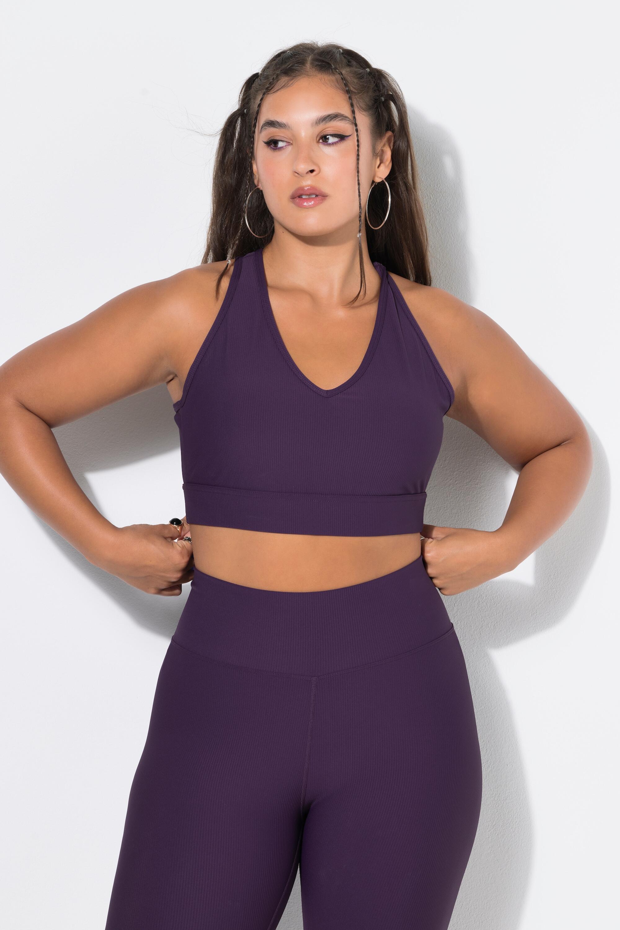 Femme Soutien-gorge en jersey côtelé avec bretelles croisées dans le dos 4/7