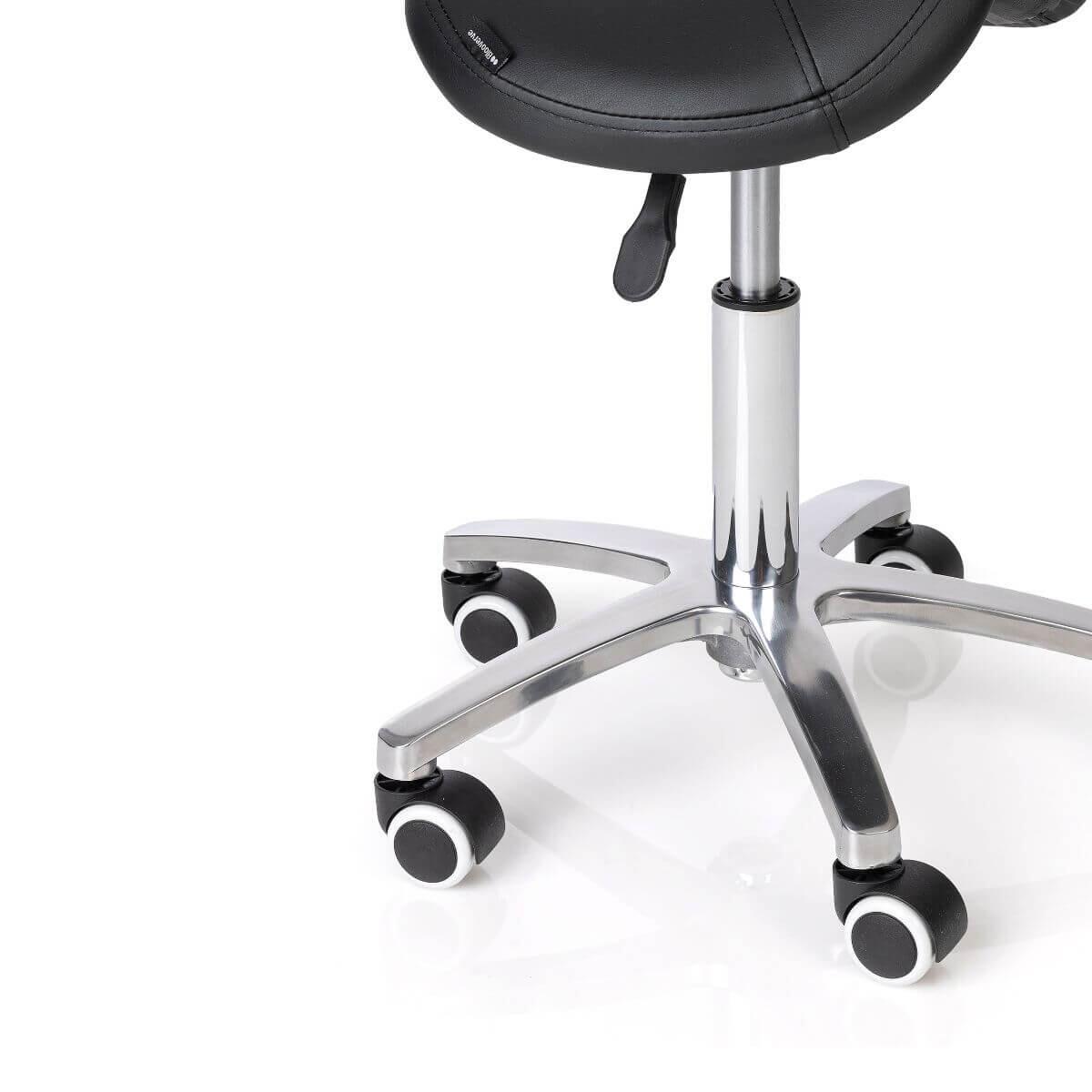 Banco Ergonómico com Rodas e Base em Alumínio 3/5