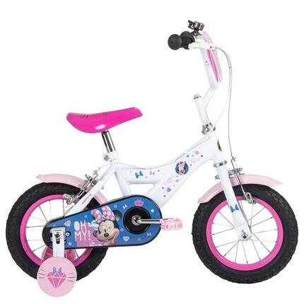 Disney Minnie Kugellager-Fahrrad für Kinder 12 Zoll – Fahrrad mit Stützrädern