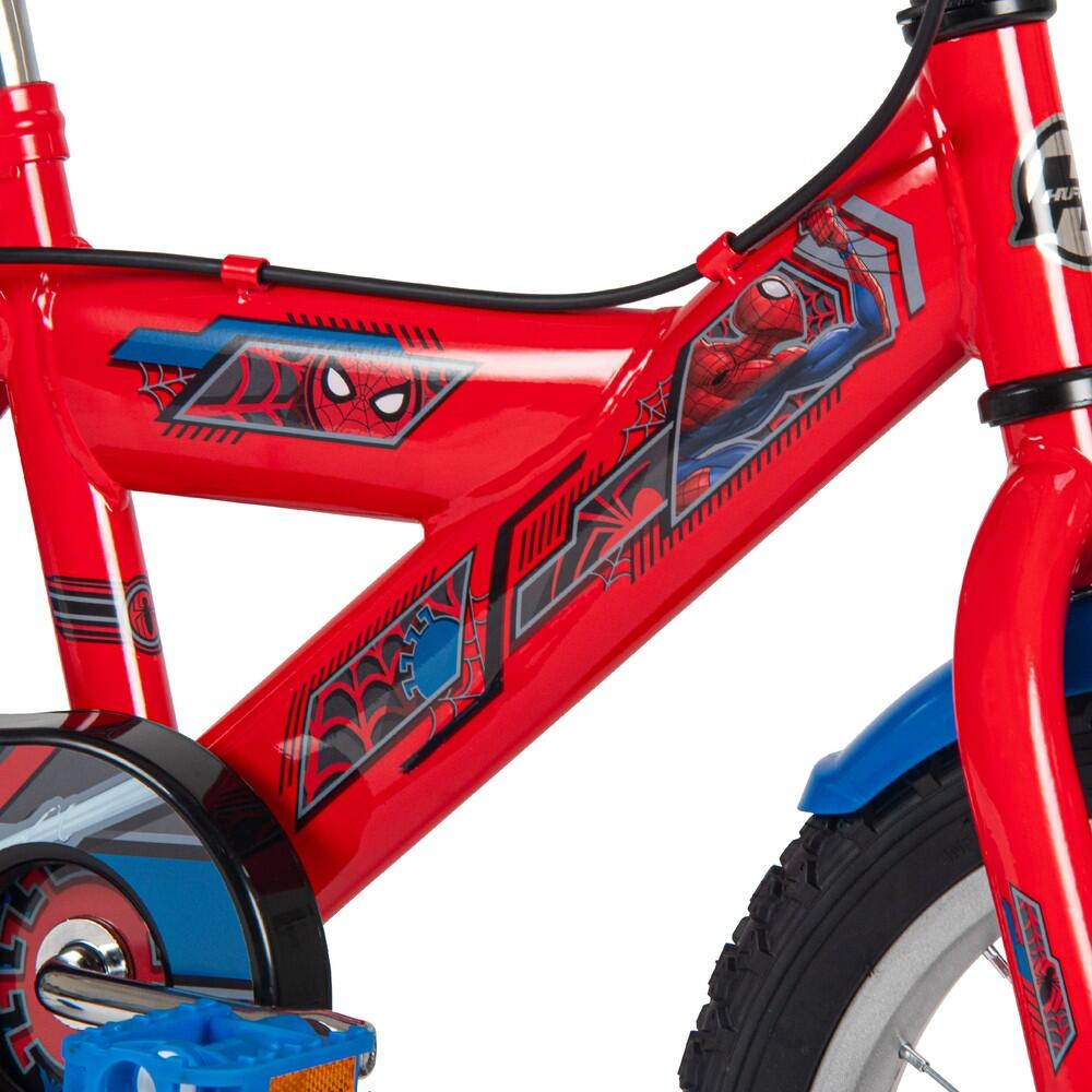 Spider-Man Bicicleta de bolas para niños 14 pulgadas – Bici con ruedas estabiliz 3/6