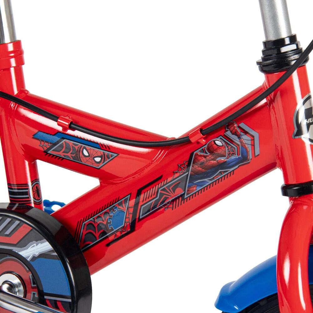 Spider-Man Bicicleta de bolas para niños 12 pulgadas – Bici con ruedas estabiliz 4/6