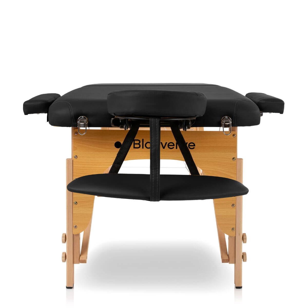 Marquesa de Massagem Portátil 2 Corpos 70 cm Madeira Preta 6/7