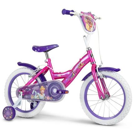 Disney Prinzessinnen Kugellager-Fahrrad für Kinder 16 Zoll – Fahrrad mit Stützrä