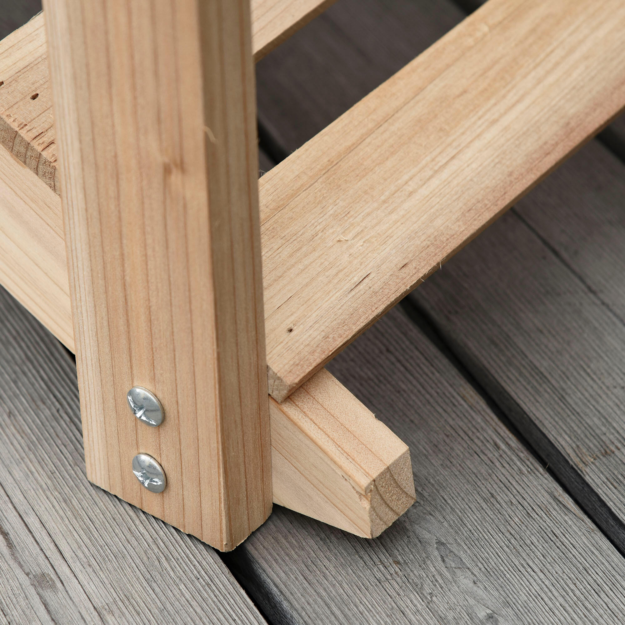 Puente de Jardín Outsunny 100x32x48 cm Madera Natural 5/5