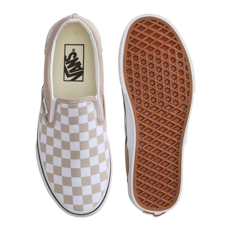 Zapatillas Beige de Cuadros Vans Classic Slip-On Checkerboard de Estilo Informal 3/4