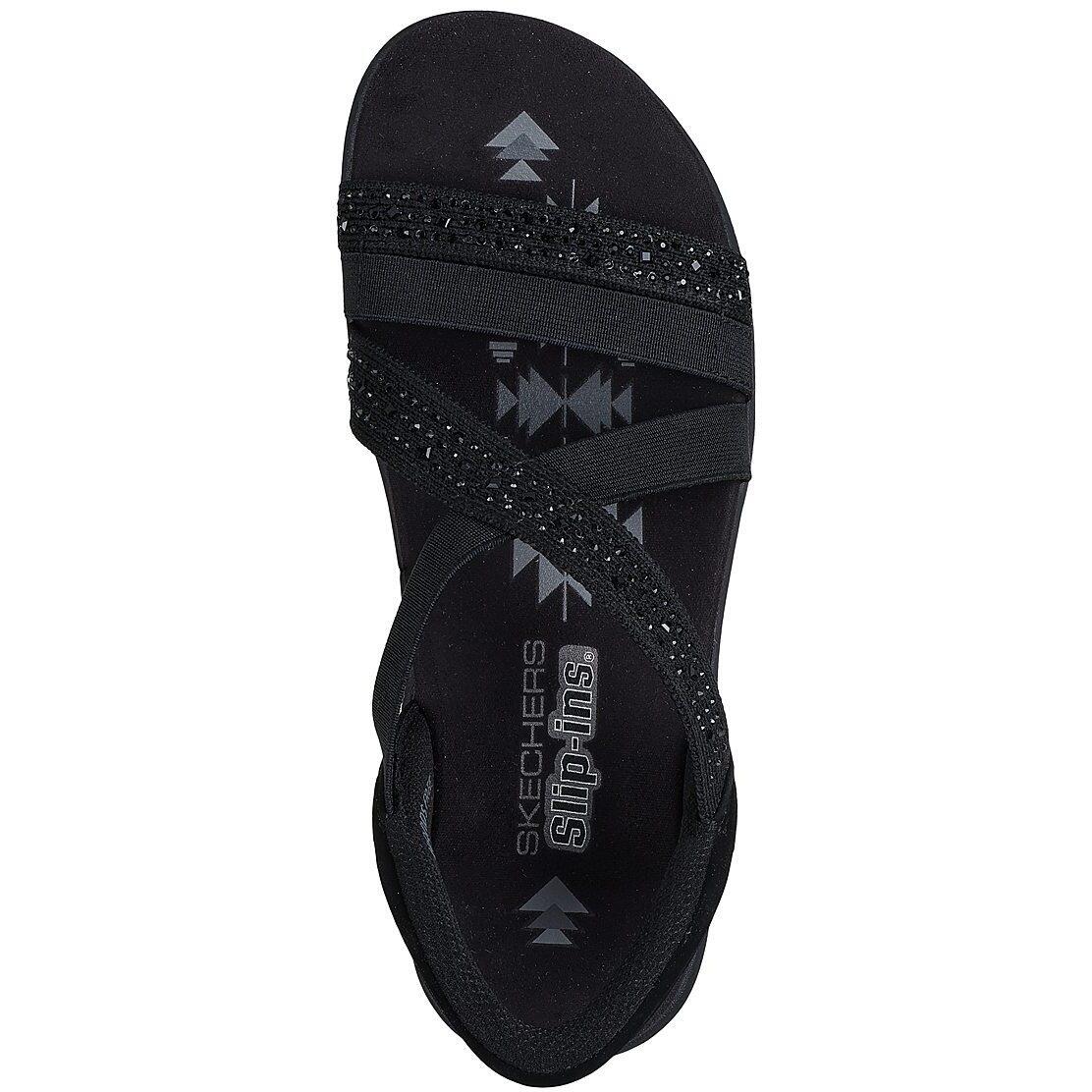 Sandales Skechers Reggae Slim - Summer Sparkle, Noir, Femmes 2/5
