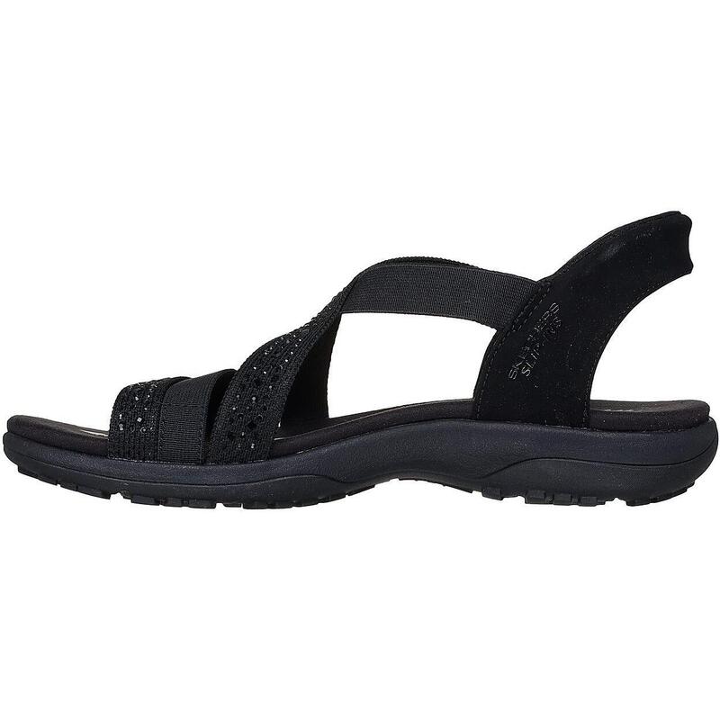 Sandale femei Skechers Reggae Slim - Summer Sparkle, Negru