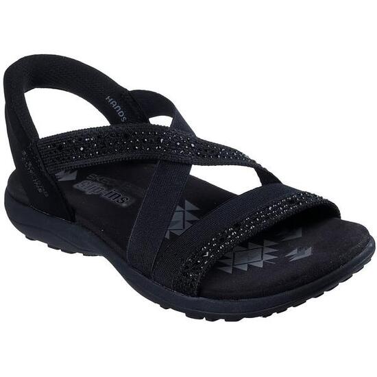 Sandalen Skechers Reggae Slim - Summer Sparkle, Schwarz, Damen