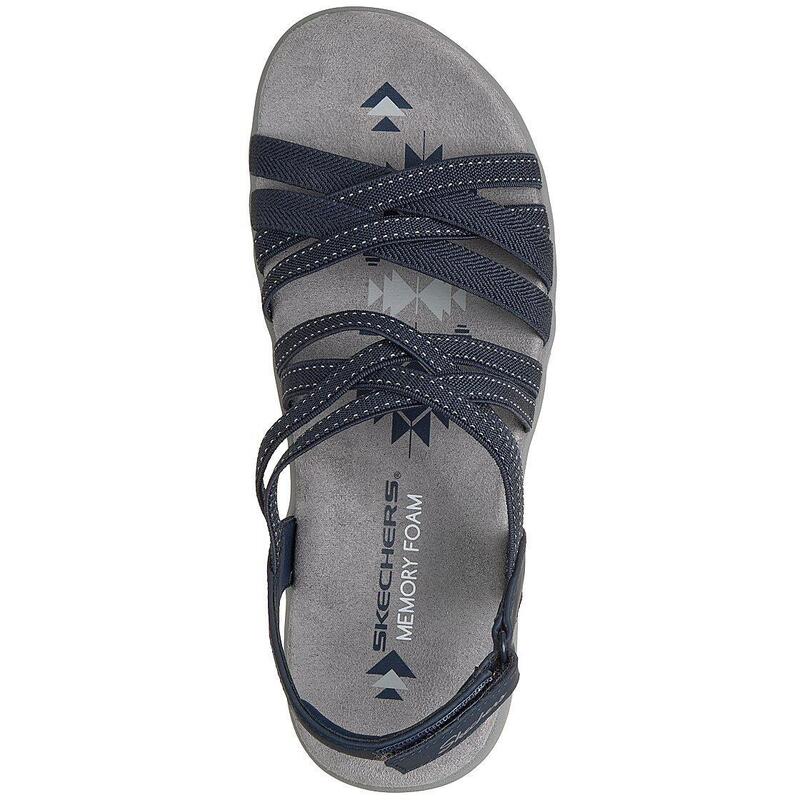 Sandale femei Skechers Reggae Slim - Summer Getaway, Albastru