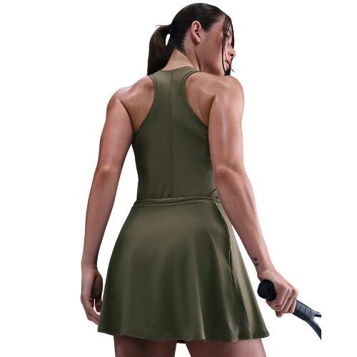 JUPE DE TENNIS COURTE  VICTORY DRI-FIT OLIVE MOYEN FEMME 3/5