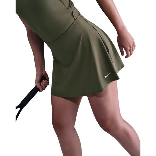 JUPE DE TENNIS COURTE  VICTORY DRI-FIT OLIVE MOYEN FEMME 2/5