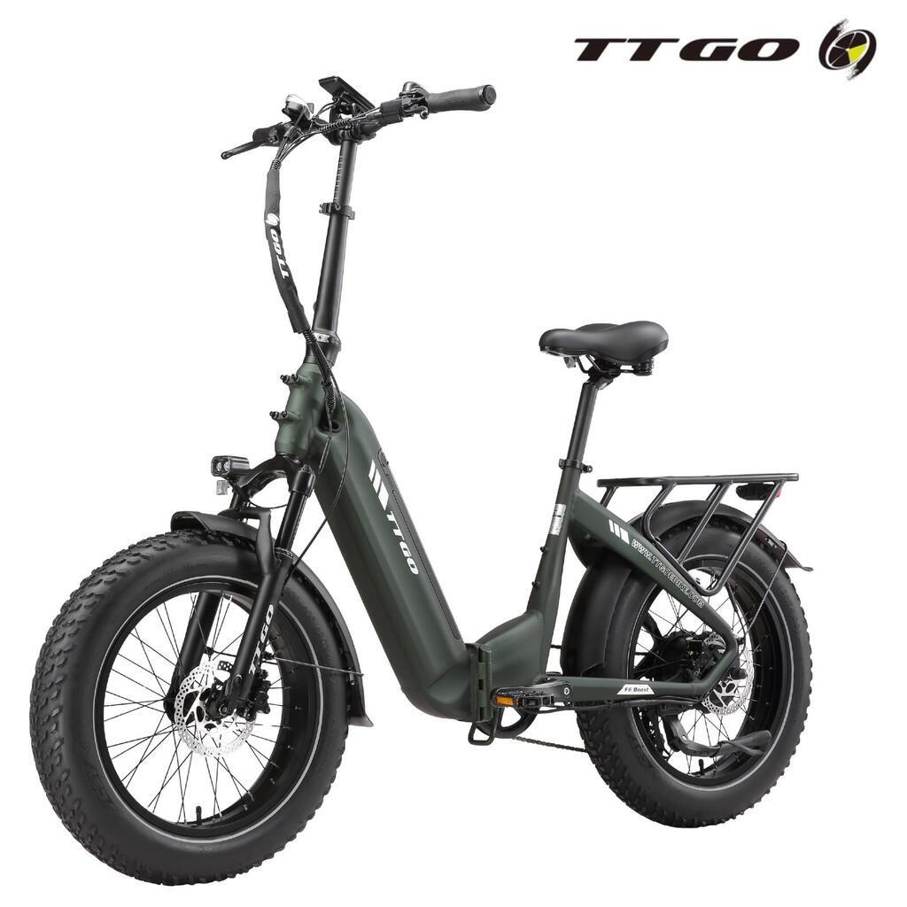 Electric hybrid bike fat tire sport F6Boost long range green