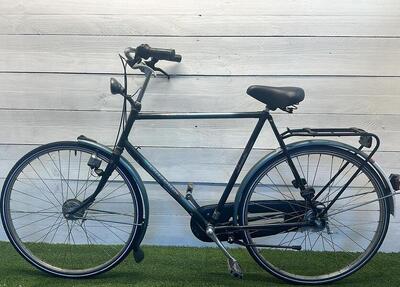 Gazelle stadsfiets, blauw - 28", inklapbare standaard, handremmen