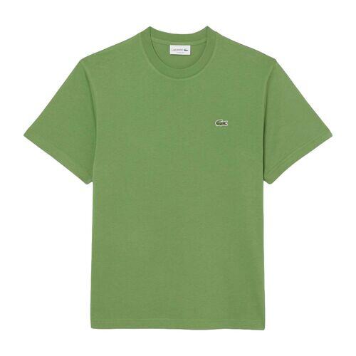 Camiseta Verde Lacoste de Corte Clásico Mache Vert de Punto de Algodón 5/5