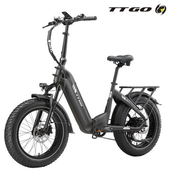 Vélo électrique hybride pneus larges sport F6Boost longue autonomie gris