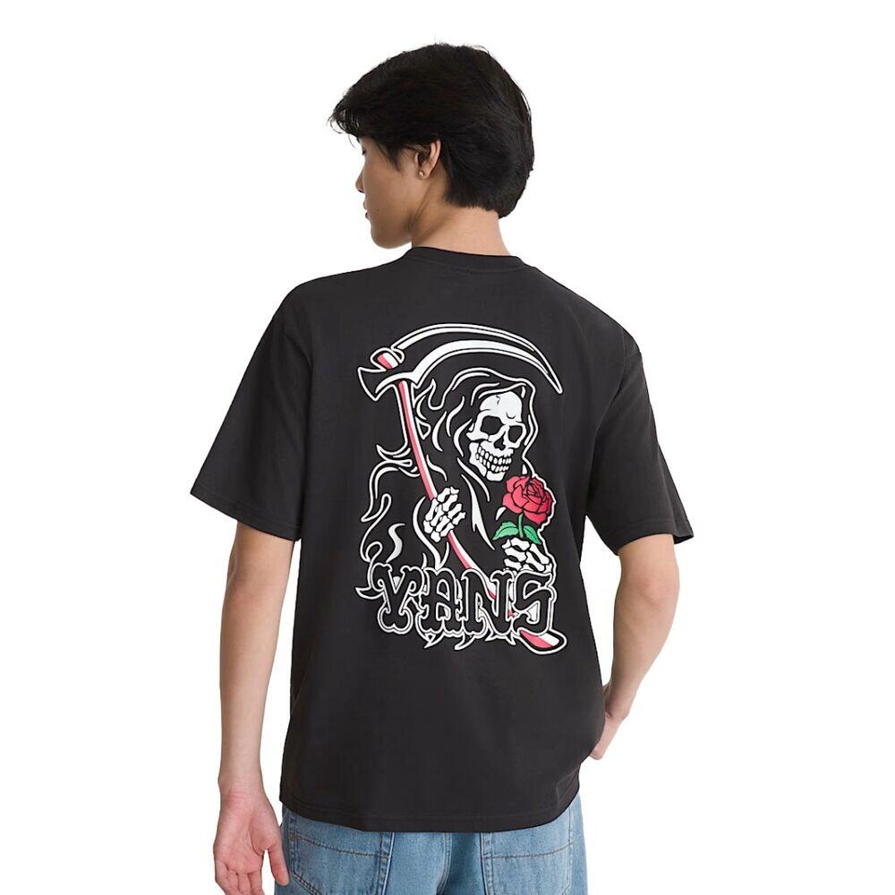 Camiseta Negra Vans So Long Reaper Black de Corte Holgado y Estilo Informal 2/5