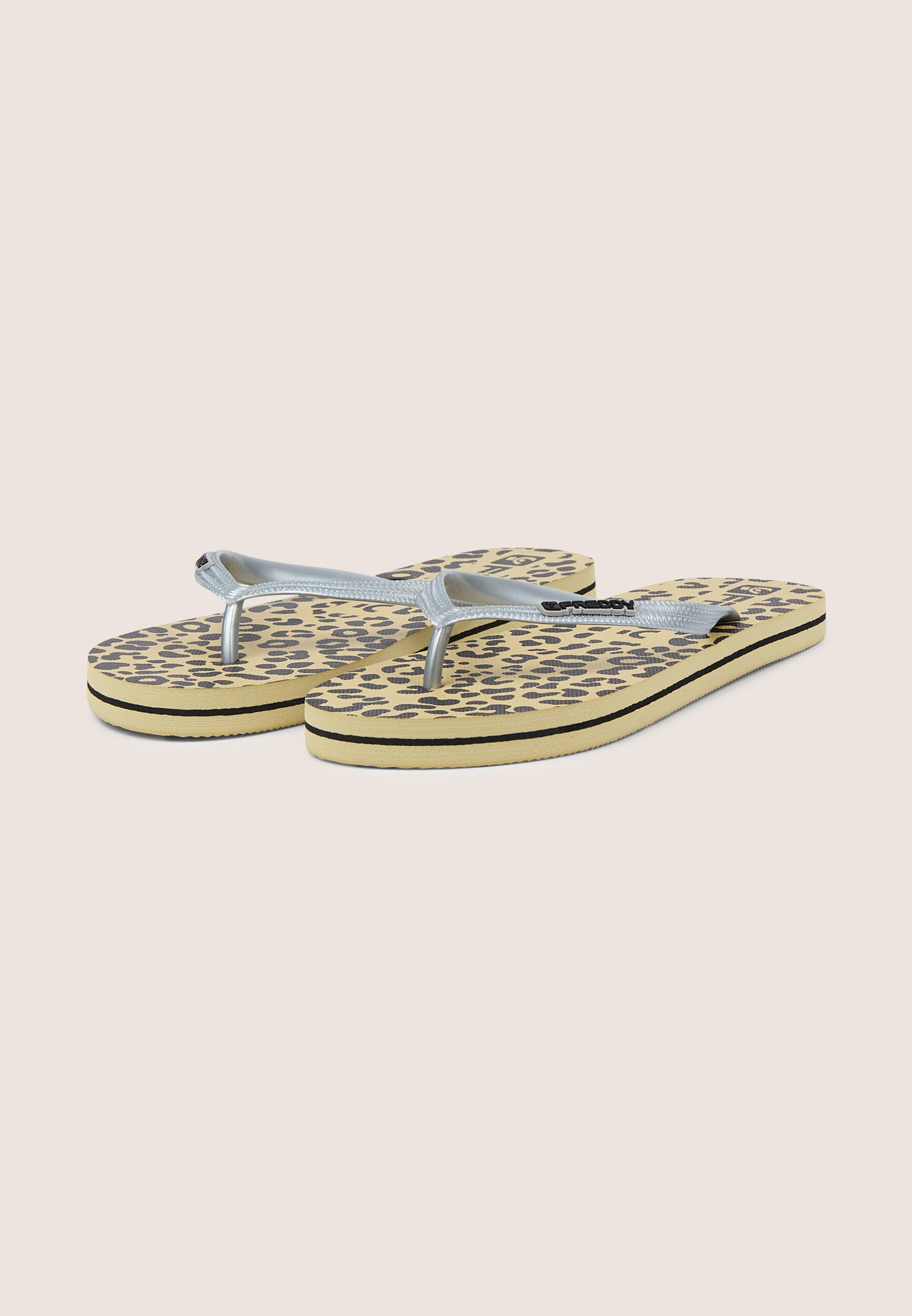Infradito flip-flop donna con stampa leopardata e loghi 2/3