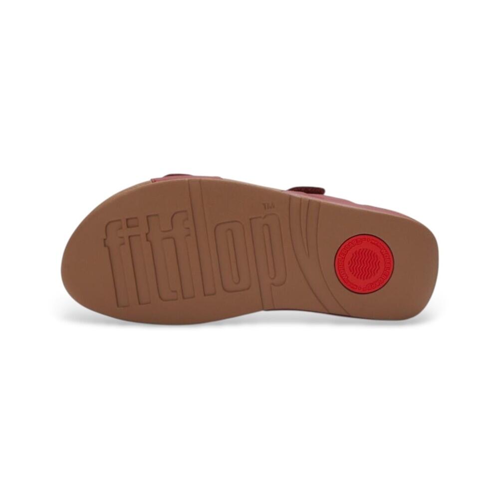 Lulu Adjustable Piel Fucsia - Sandalia Mujer, Velcro Y Cuña 3/7