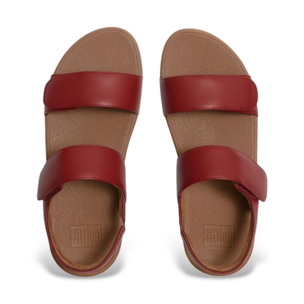 Lulu Adjustable Piel Fucsia - Sandalia Mujer, Velcro Y Cuña 4/7
