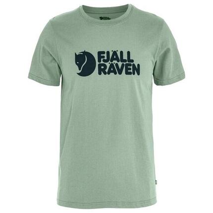 Camiseta Verde Fjallraven Logo Misty Green Práctica y Duradera
