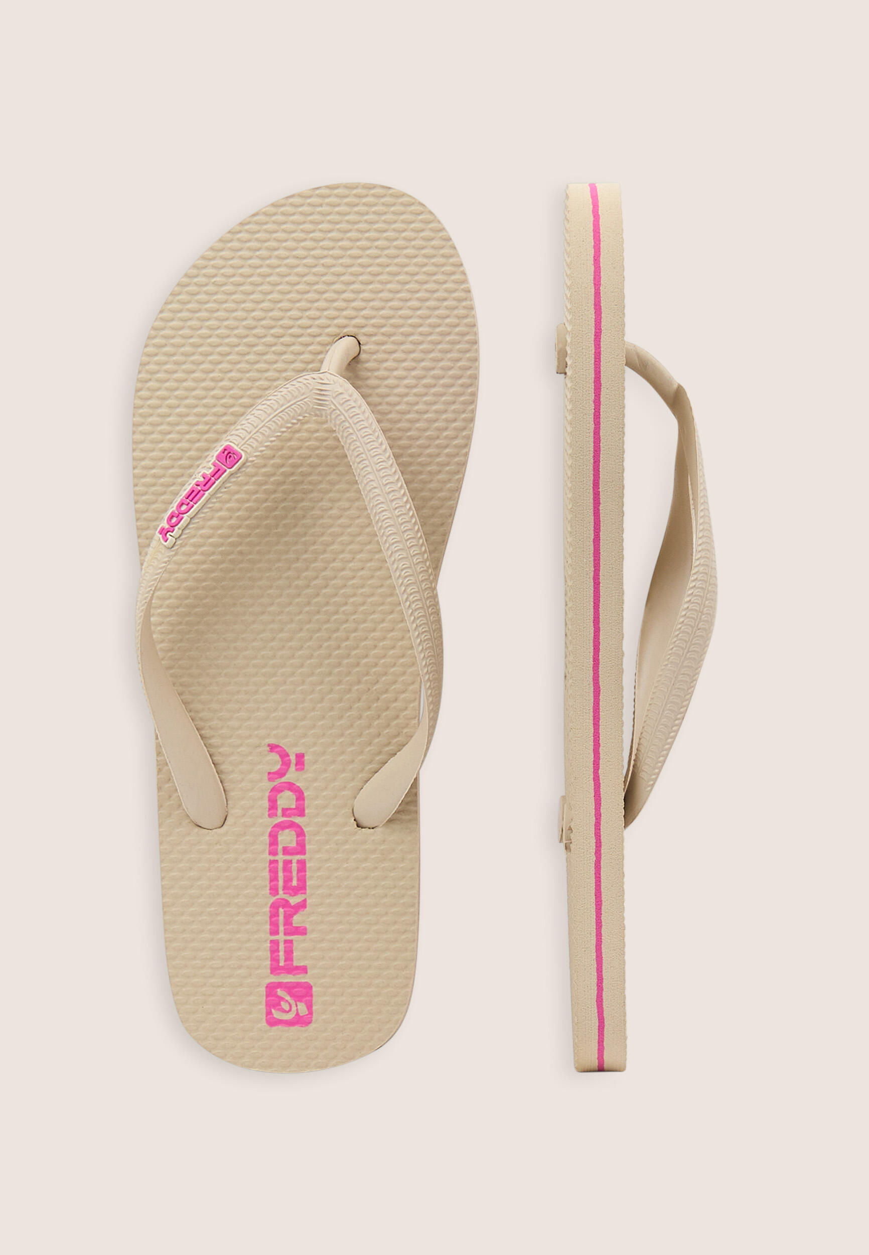 Infradito flip-flop donna con riga a contrasto e loghi 3/3