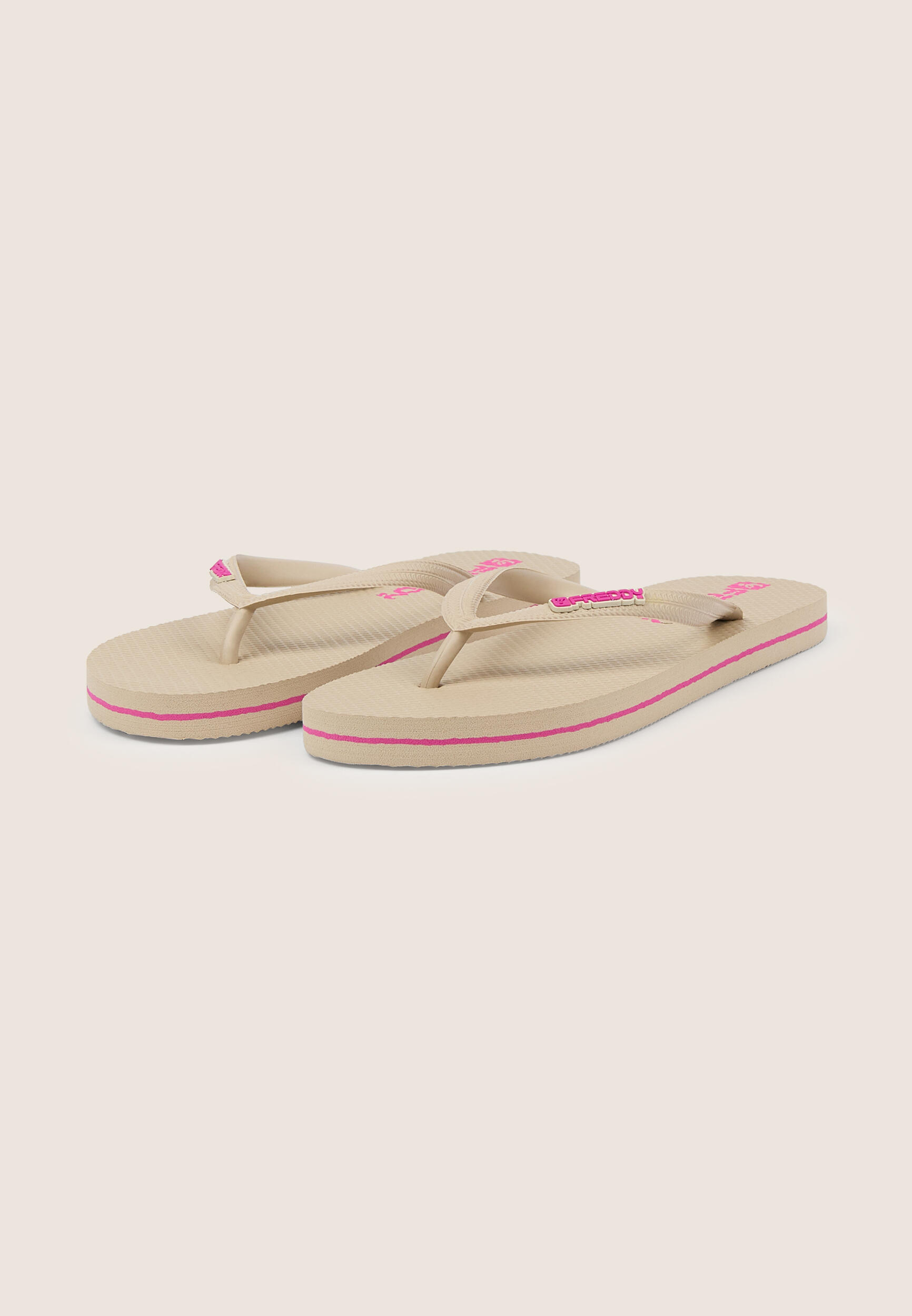 Infradito flip-flop donna con riga a contrasto e loghi 2/3