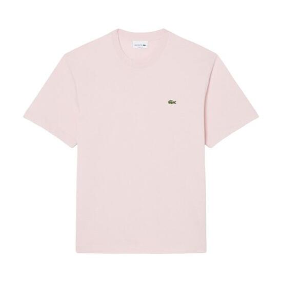 Camiseta Rosa Lacoste de Corte Clásico Nidus de Punto de Algodón
