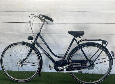 Gazelle stadsfiets, blauw - 28", inklapbare standaard, handremmen