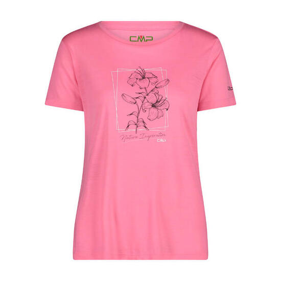 Damski T-shirt z okrągłym dekoltem z wełny merino CMP