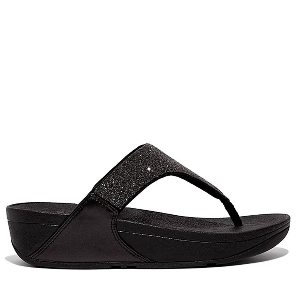 Chancla Ergonomica Mujer Fitflop Lulu Crystal Embellished Negro 1/7