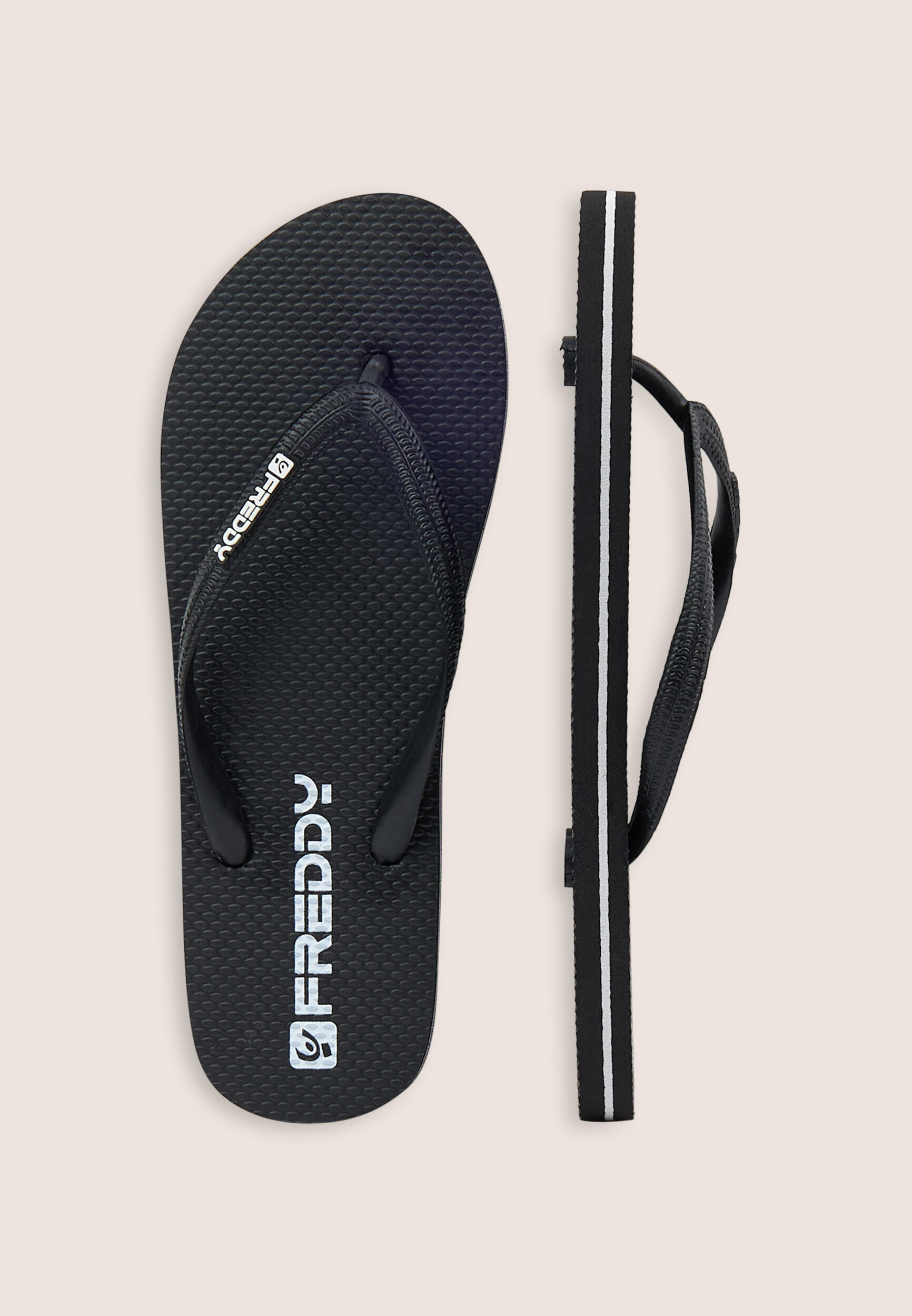 Infradito flip-flop donna con riga a contrasto e loghi 3/3