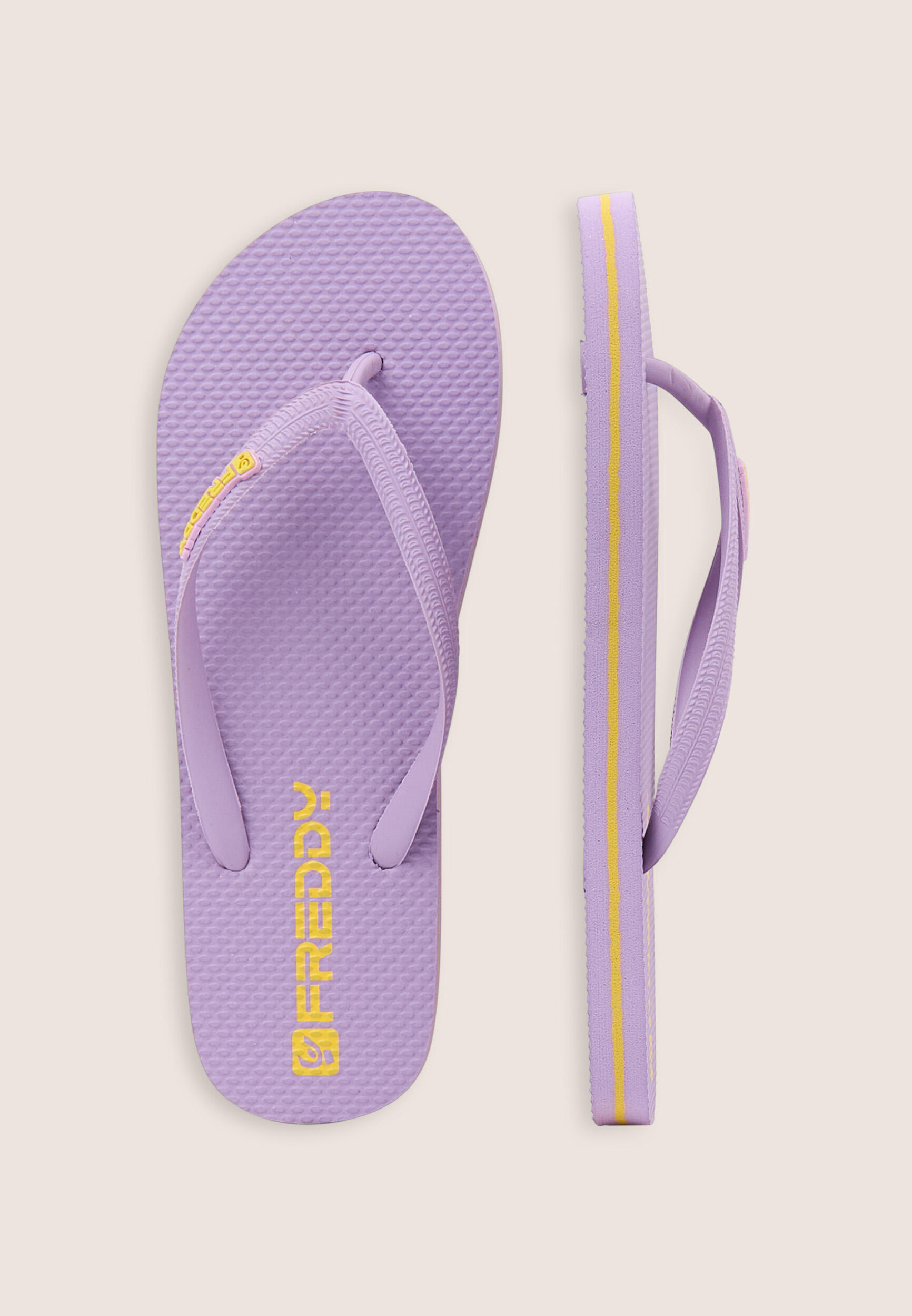 Infradito flip-flop donna con riga a contrasto e loghi 3/3