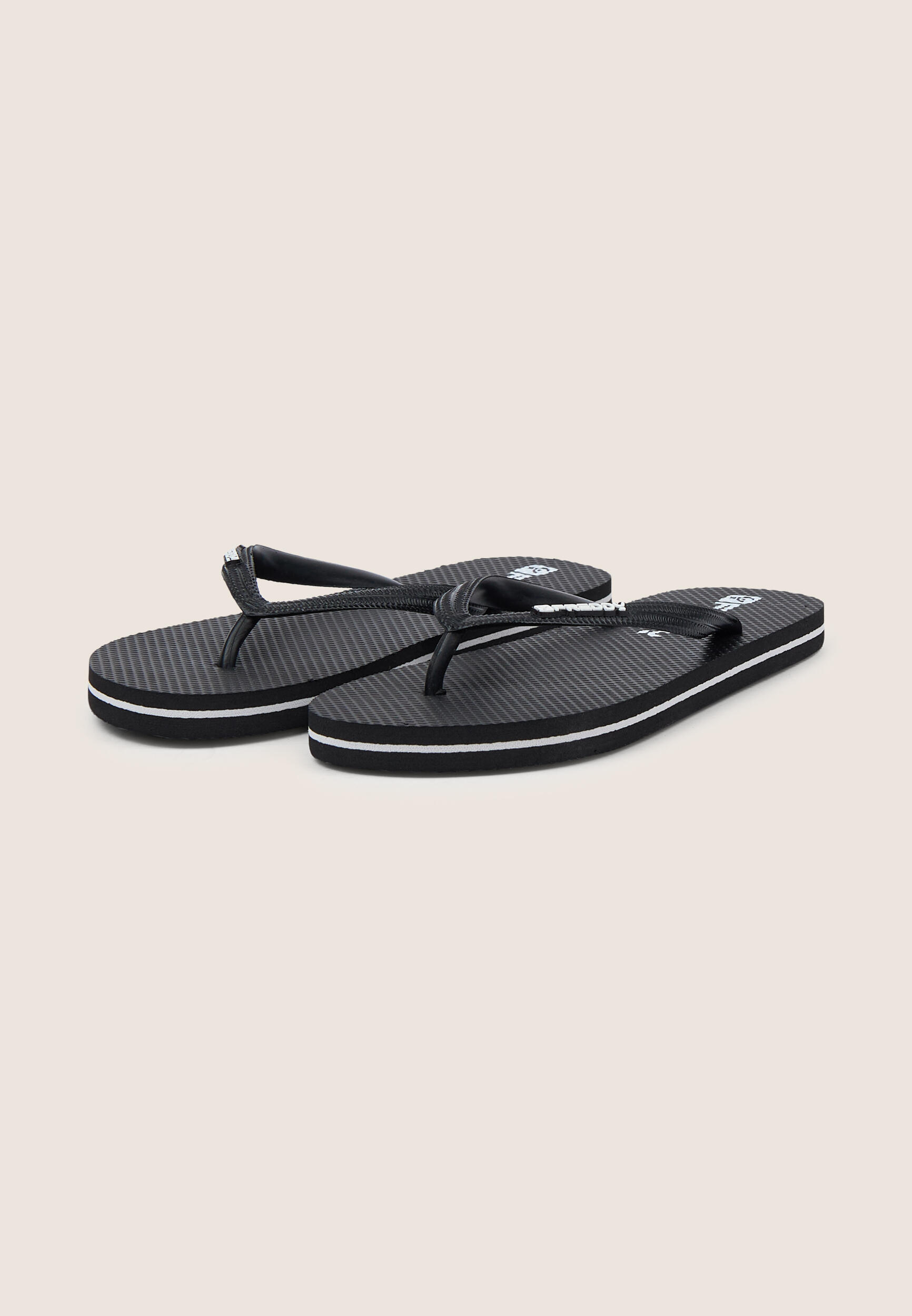 Infradito flip-flop donna con riga a contrasto e loghi 2/3